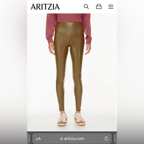 Aritzia Daria vegan leather leggings/pants - Picture 2 of 8